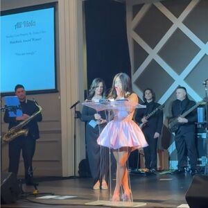 Pink Satin Mini Dress